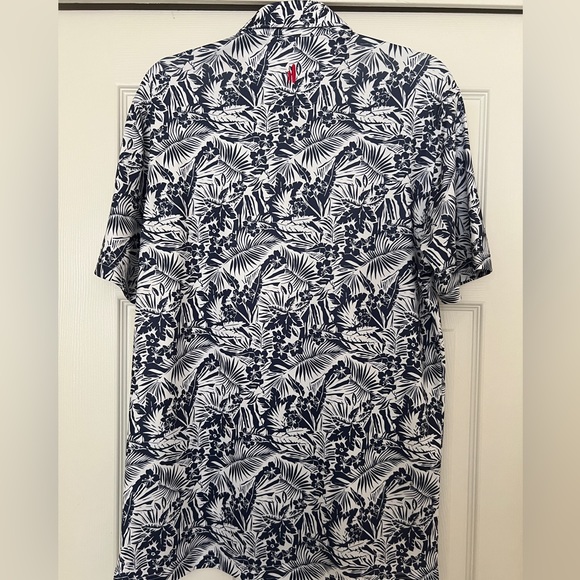 johnnie-O Hawaiian Print Performance Polo - Picture 4 of 8